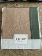 Kidsline Kid Bed Dust Ruffle Full Size White/Brown/Green