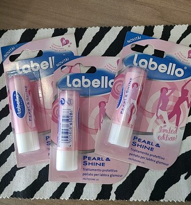 3 Pezzi Labello Pearl & Shine Raro Da Collezione Edizione Limitata