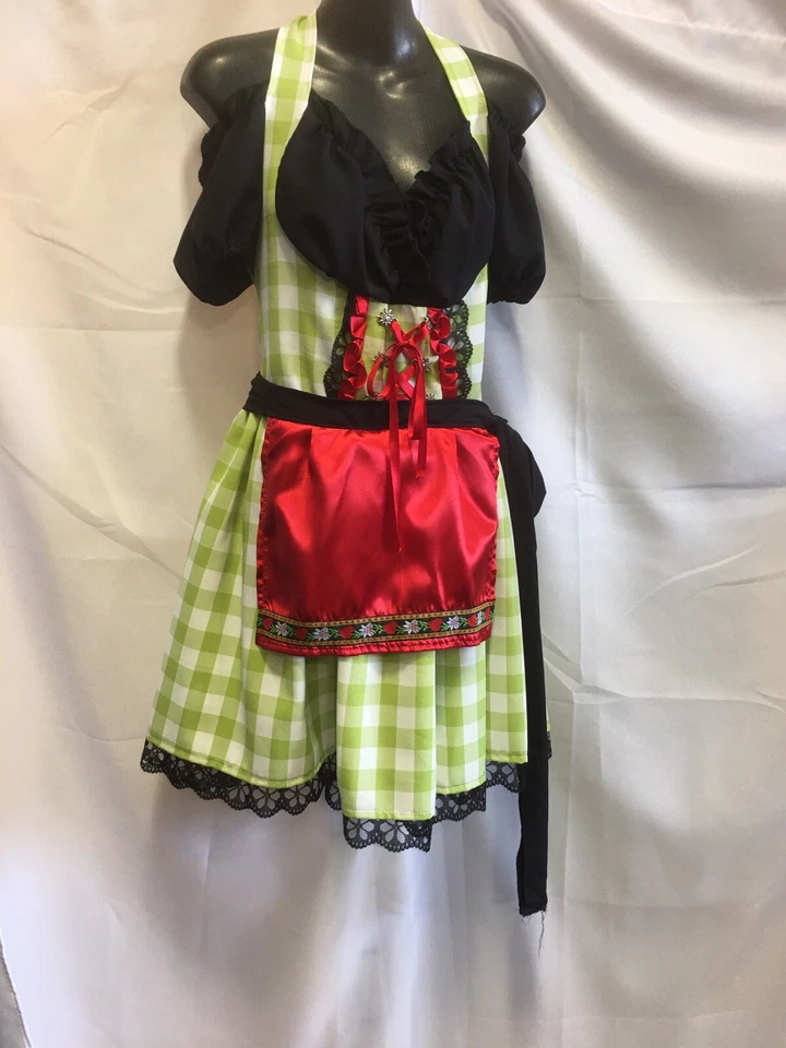 Oktoberfest Dirndl - Verde/Negro - Talla 12 Foto 2 de 4