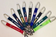Carabiner Lanyard Keychain 8" NFL Pick Your Team Football NEW!