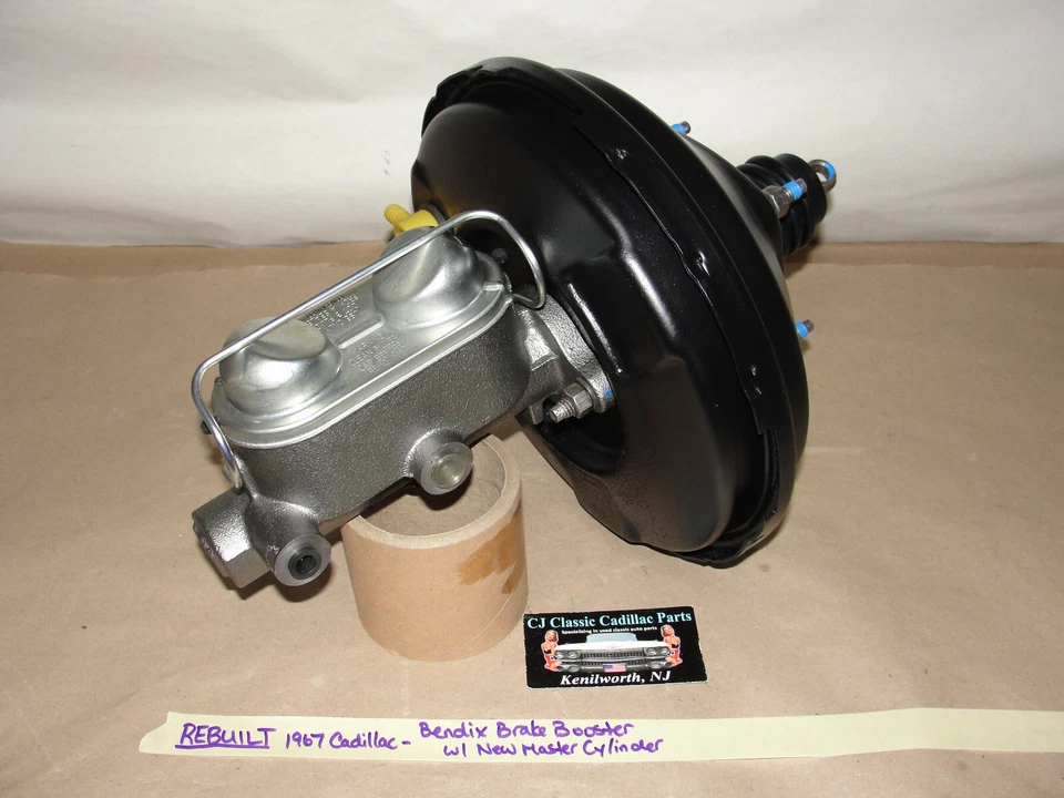 HECHO RECONSTRUIDO. REFUERZO DE FRENO ELÉCTRICO ORIGINAL 67 CADILLAC BENDIX Y CILINDRO MAESTRO Foto 3 de 4
