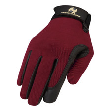 Heritage Gloves Riding Performance Gloves Dark Red Color