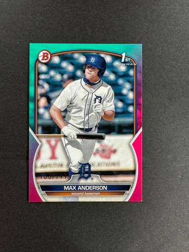 Max Anderson 2023 Bowman Draft Chrome Prospect Aqua/Pink Gradient /199 #BD-144