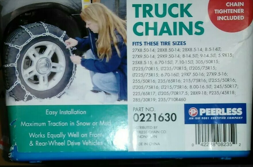 2216 Tire Cable Snow Chains TRUCK & SUV Peerless 0221630 with