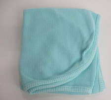 HTF Parents Choice Walmart Mint Green Aqua Blue Thermal Receiving Baby Blanket