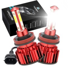 H11 H8 H9 LED Headlight Kit High Low Beam Bulb Super Bright 6500K White 360000LM