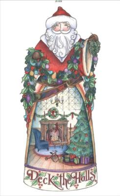 JIM SHORE COTTON PANELS  LARGE SANTA JS606