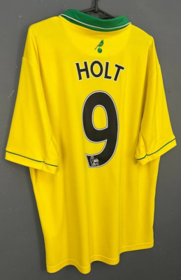 MENS HOLT #9 FC NORWICH CITY 2012/2013 SOCCER FOOTBALL SHIRT