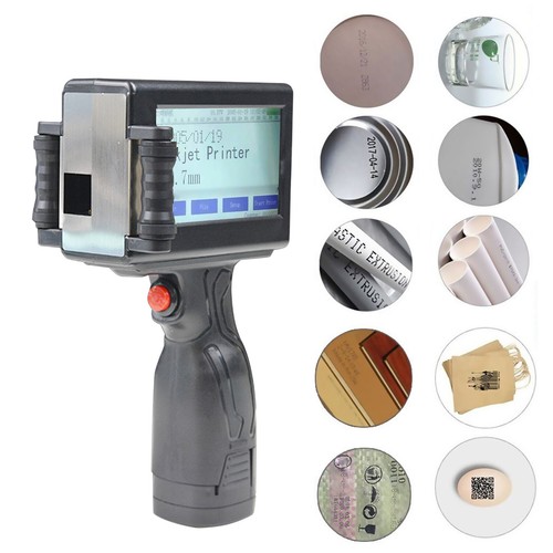 Handheld Inkjet Printer Logo Date QR Barcode Batch Coding Machine Touch Screen - 第 3/8 張圖片