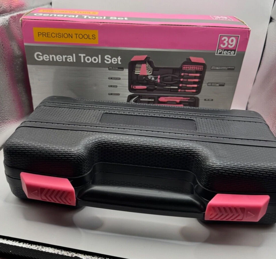 precision tools general tool set 39 piece pink color - Image 3 of 4