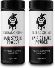 Tribal Chimp Hair Styling Powder Volumizing Matte Finish 0.35 oz 10g PACK OF 2