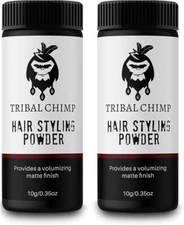Tribal Chimp Hair Styling Powder Volumizing Matte Finish 0.35 oz 10g PACK OF 2