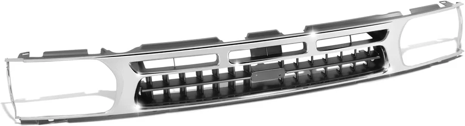 Carcasa de rejilla cromada/argent estilo OE para Nissan Pathfinder 96-99 con ranura para insignia Foto 2 de 4