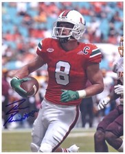 BRAXTON BERRIOS Signed/Autographed MIAMI HURRICANES 8x10 Photo w/COA d