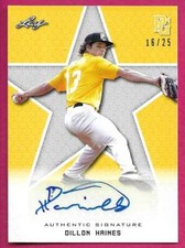 2020 Leaf Perfect Game National Baseball DILLON HAINES Yellow Autograph 16/25