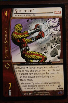 VS System: ''Shocker - Herman Schultz''  MSM-086