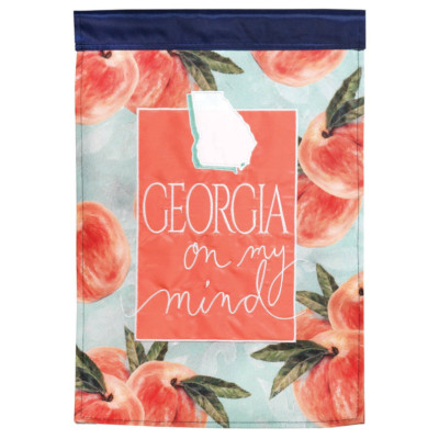 Georgia Es Applique Flag peach large