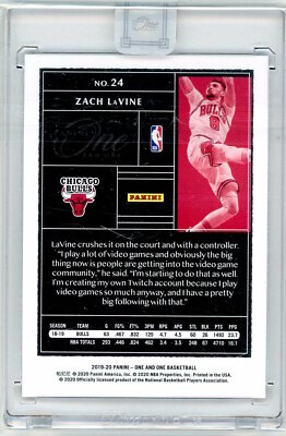 2019-20 Panini One And One Base #24 Zack LaVine #18/99 | eBay