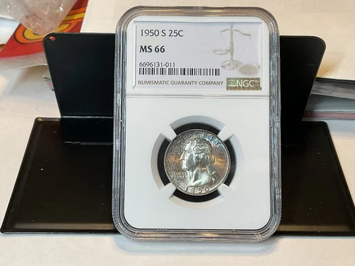 1950-S Washington Quarter NGC MS 66