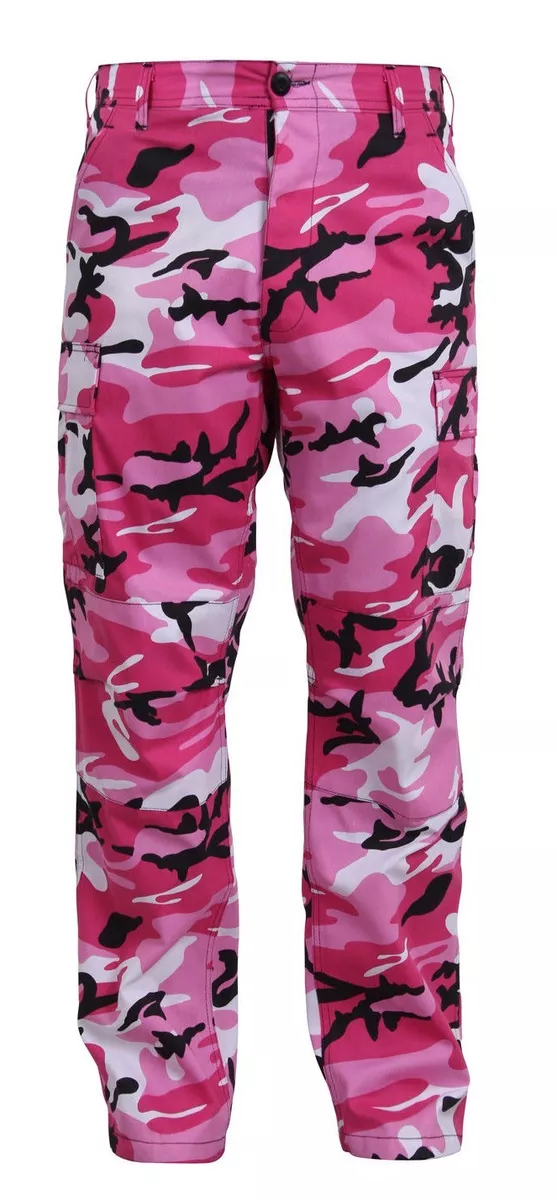 Pink camo cargo best sale trousers