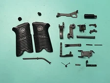 USED OEM RUGER P85 LOWER PARTS TRIGGER HAMMER SLIDE STOP SPRINGS GRIPS 9MM P89