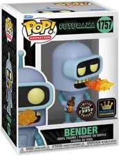 Funko Pop! Vinyl: Futurama - Bender (Glow) (Chase) #1757 w/Premium POP Protector