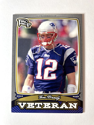2008 Topps Rookie Progressions NFL Gold Veteran Tom Brady Patriots /199