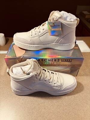 Skechers Women s Street Upbeats Lite Light Kickers Sneakers Size 9.5 Off White