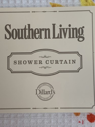 Southern Living Cotton Shower Curtain Waffle Texture White Callisto Floral Birds - Picture 3 of 8