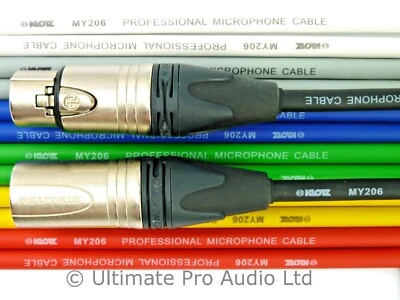 Klotz Mic Patch Microphono Piombo Neutrik da donna a maschio XLR Scegli colore lunghezza