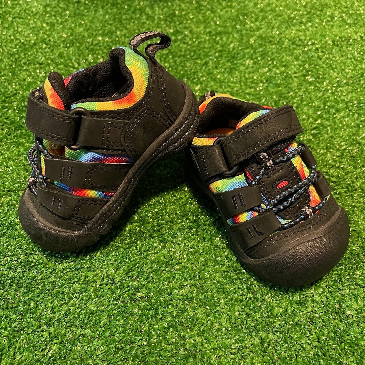 KEEN Scarpe da trekking Newport da acqua e da trekking nere originali tintura cravatta taglia 4 NUOVE