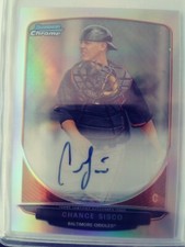 2013 bowman chrome refractor auto chance sisco