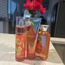 Bath & Body Works Pearberry Body Mist, Shea Cream Rare & Shower Gel VHTF Lot Of3