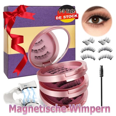 NEU MAGNETISCHE WIMPERN - 3D MAGNETIC VERLÄNGERUNG EYELASHES SET MIT CLIP DE