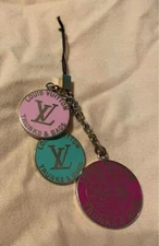 LOUIS VUITTON Bag charm Key chain ring holder AUTH TRUNKS &BAGS COIN F/S