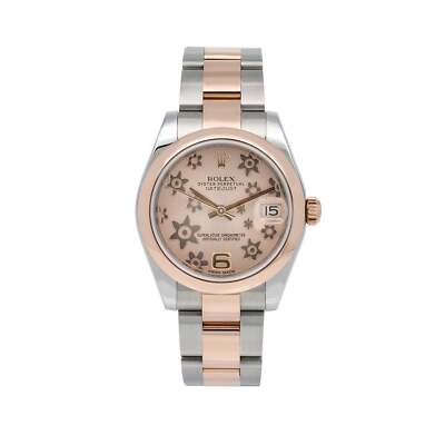 Rolex Datejust 31mm Pink Floral Dial Steel And Rose Oyster - 178241