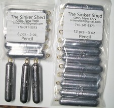 5 oz pencil sinkers  - choice of quantity - FREE SHIPPING