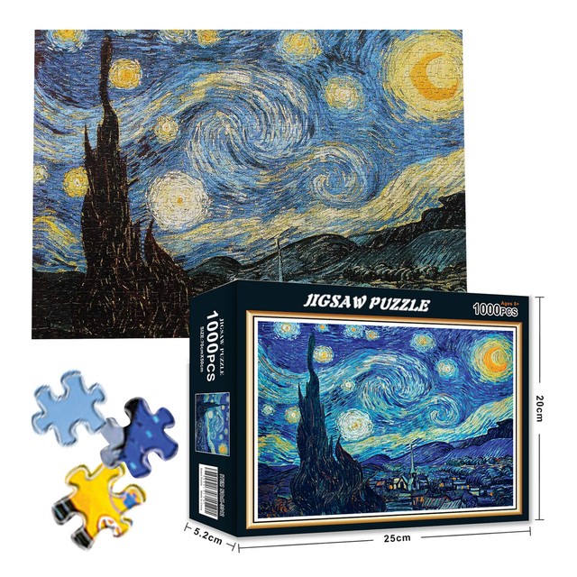 1000 Piece The Starry Night Jigsaw Puzzle Educational Games Gifts eBay