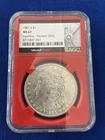 1881-S $1 Morgan Silver Dollar - Vault Box Red Core ~ NGC MS 67