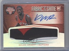 2015-16 Panini Totally Certified Mirror Prime 4/25 Delon Wright #RFG-DW Auto 3d3