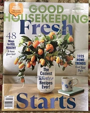 Good Housekeeping Magazine Jan Feb 2025 Fresh Starts 2025 Home Trends
