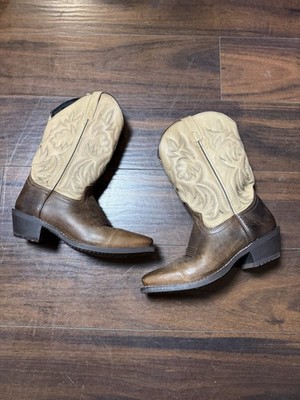 Laredo 68351 Western Cowboy Boots Men s 7.5D Brown Tan Leather Square Toe