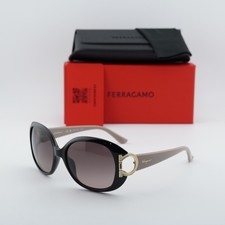 Salvatore Ferragamo SF668 001 Black/Tuape/Brown Gradient 57-17-125 Sunglasses...