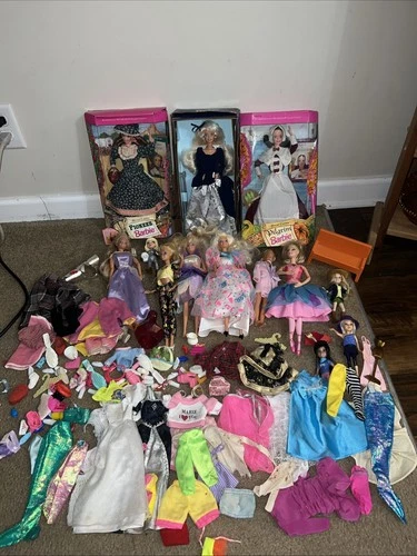 Vintage Barbie Lot-Dolls, Clothes, Shoes, Furniture 80s-2000s