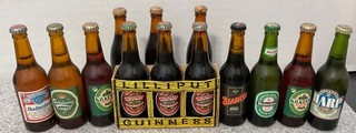 10 Varied Miniature Beer Bottles