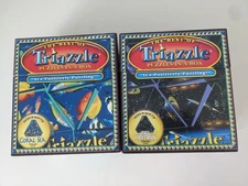 TRIAZZLE BRAIN TEASERS Lot 2 Coral Sea & Space Fantasy 28 Pieces Dan Gilbert's