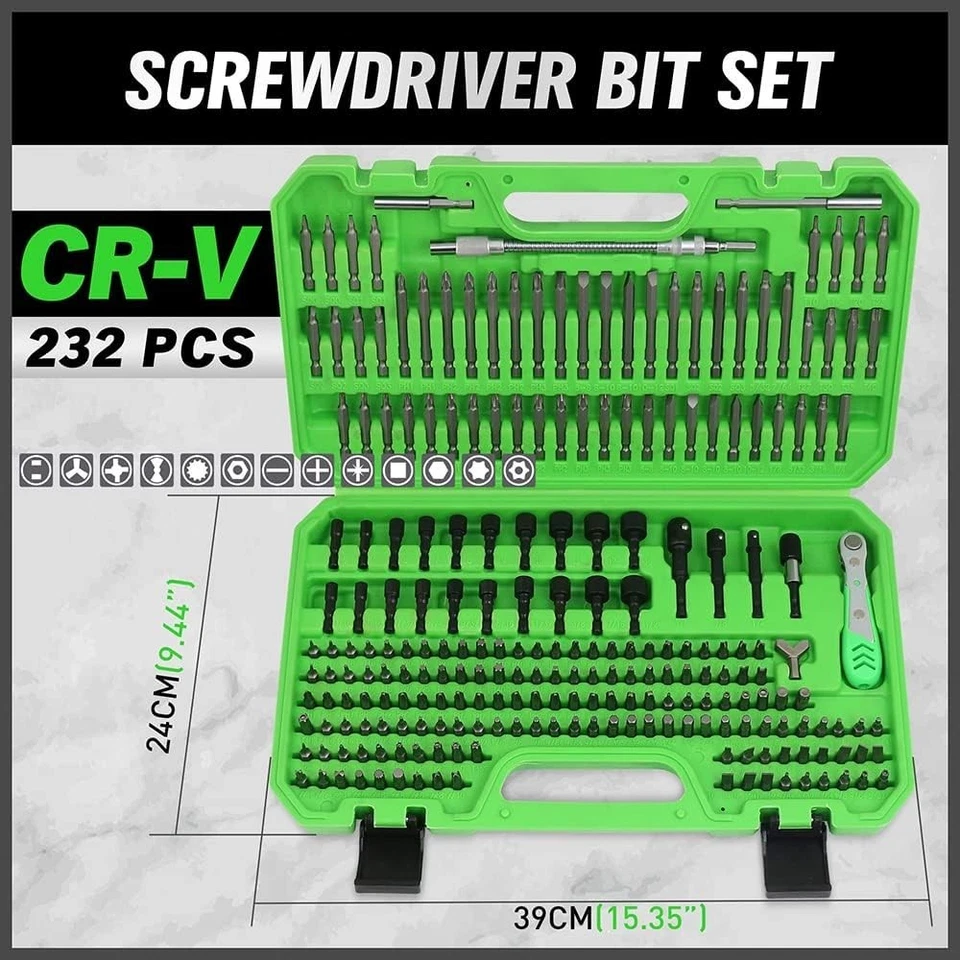 Ultimate 232PC Screwdriver Bit Set - Magnetic Security Bits & Easy Storage - Image 4 of 4