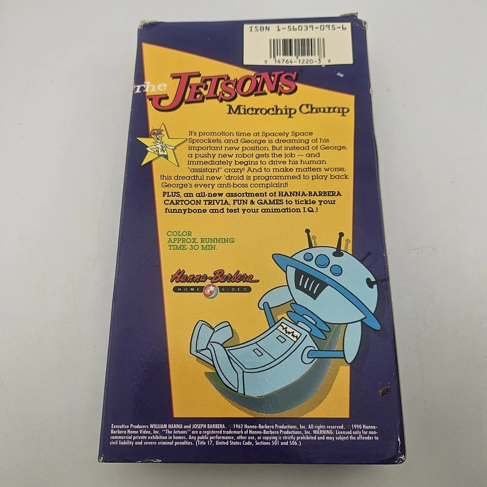 Jetsons Microchip Chump VHS 1990 - Hanna Barbera - Aninamted **Buy2Get1Free** - Image 3 of 4