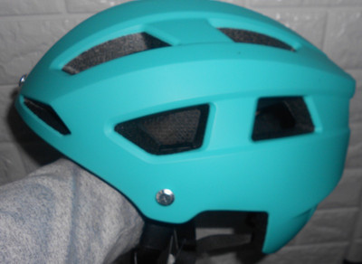 Grüner leichter MTB Fahrradhelm für Erwachsene verstellbar mit abnehmbarem Visier