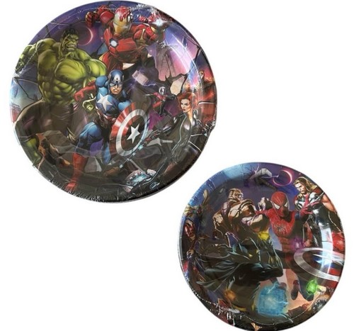 Marvel Avengers Party Decorations Pack Plates Napkins Cups Utensils Table Covers - Picture 2 of 6